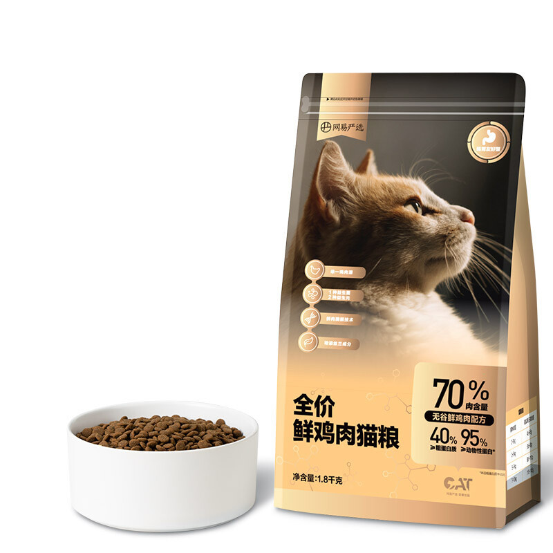 YANXUAN 网易严选 鲜鸡肉全阶段猫粮 1.8kg 55.05元