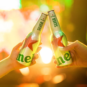 Heineken Silver/喜力星银铝瓶装330ml*24瓶整箱啤酒全麦酿造官方