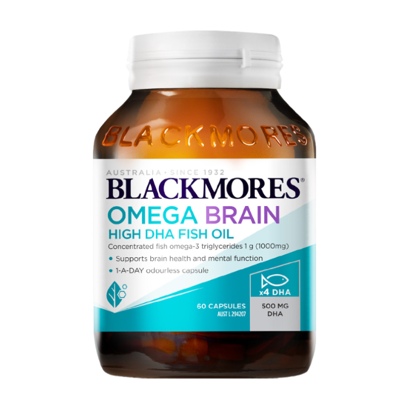 BLACKMORES澳佳宝深海脑铂金4倍DHA婴幼儿omega3鱼油软胶囊 60粒 129.1元