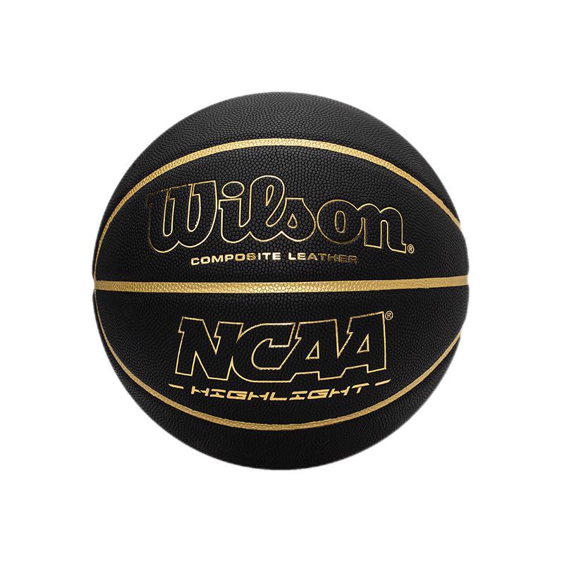 Wilson 威尔胜 NCAA HIGHLIGHT BLGO BSKT PU篮球 WTB067519IB07CN 黑色/金色 7号/标准 169元