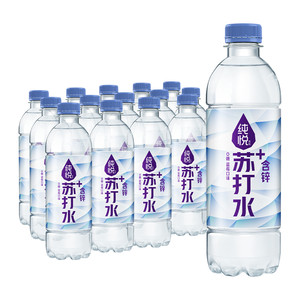 可口可乐 纯悦苏打水含锌蓝莓味0糖0脂饮品450ml*15瓶整箱装