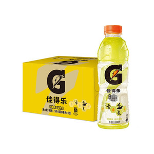 概率券：GATORADE 佳得乐 百事可乐 佳得乐 GATORADE 柠檬 补充电解质 运动饮料 600ml*15 百事出品