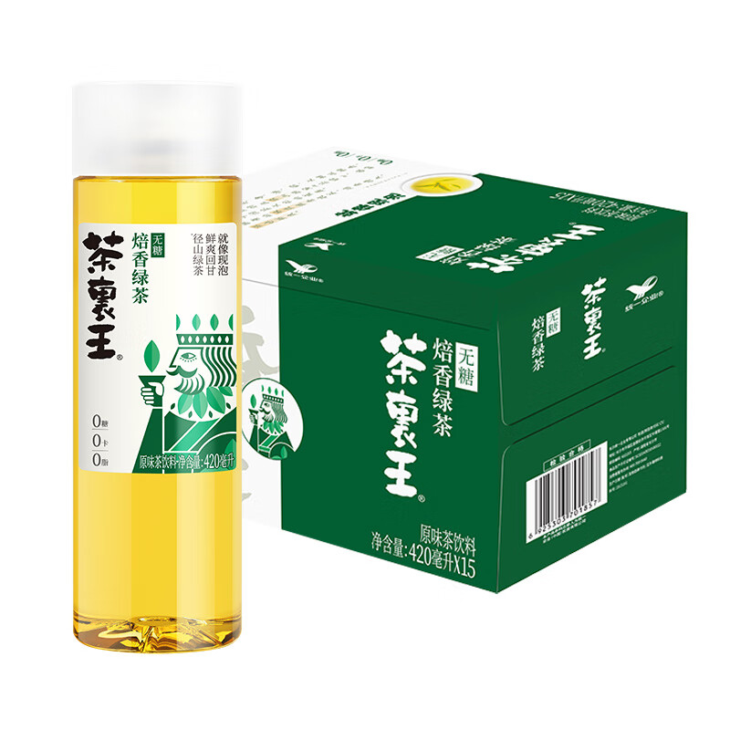 Uni-President 统一 茶里王 高山生榨无糖绿茶 420ml*15瓶 27.91元