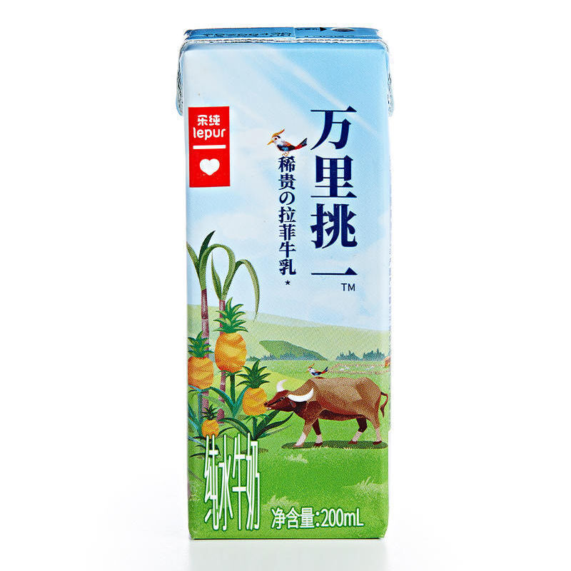 lepur 乐纯 万里挑一牛乳水牛奶4.0g蛋白减乳糖200ml*12盒 45.9元