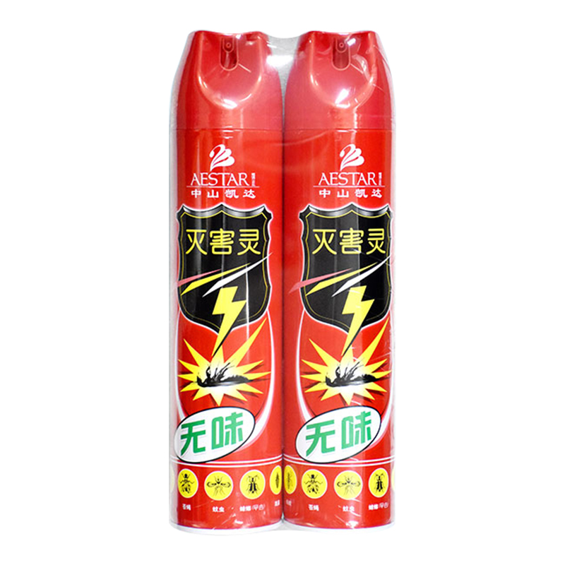 灭害灵杀虫剂家用喷雾蚂蚁苍蝇蟑螂室内杀虫气雾剂550ml*2 17.8元