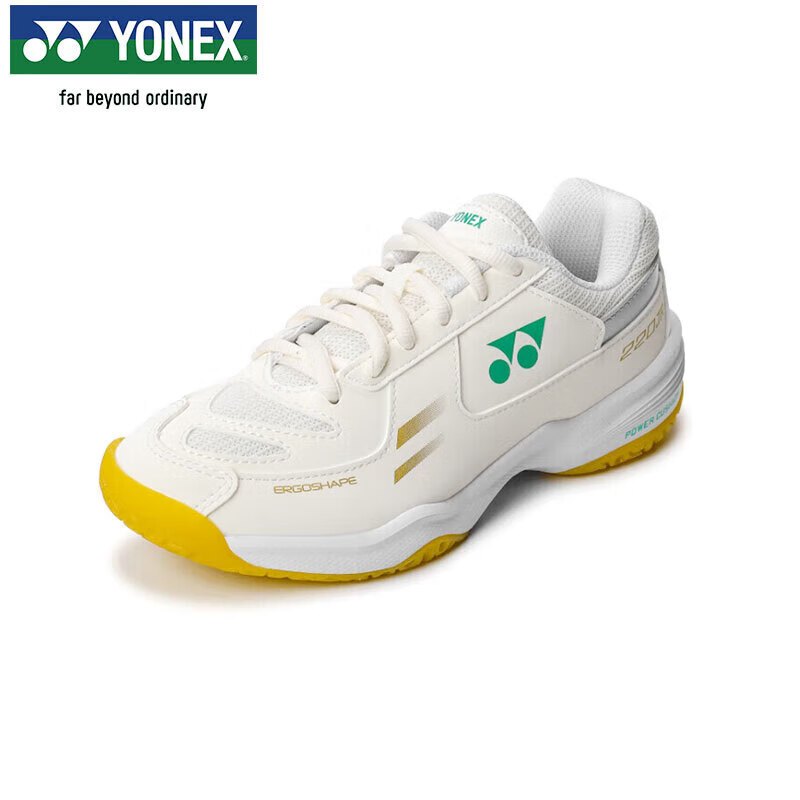 YONEX 尤尼克斯 羽毛球鞋减震防滑舒适亲子款青少年SHB220JRCR米白36 201.6元