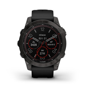 GARMIN 佳明 Fenix 7 运动手表 010-02540-28 碳黑色 42mm DLC旗舰版