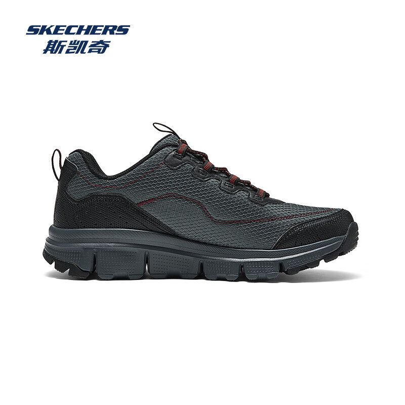 PLUS会员：SKECHERS 斯凯奇 男子户外耐磨绑带徒步鞋 237704 197.21元