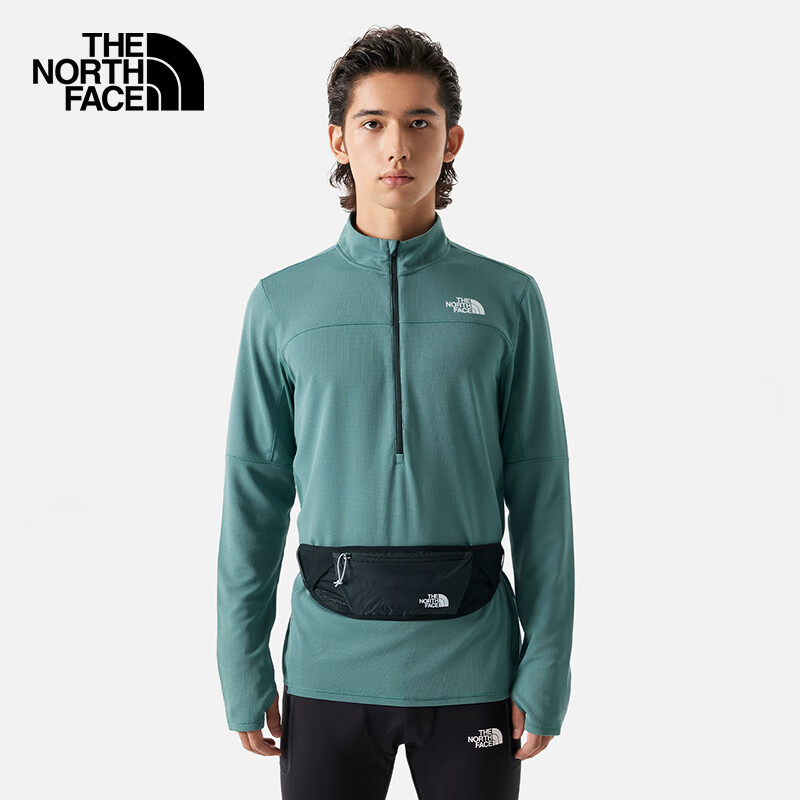 THE NORTH FACE 北面 T恤男户外跑步训练半拉链套头衫83S8 绿色/I0F S 299元