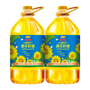 金龙鱼不油腻轻年阳光葵花籽油4L*2桶食用油葵油桶装