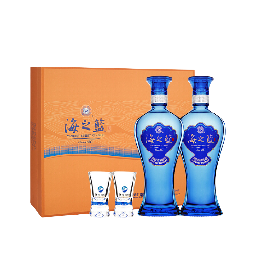 YANGHE 洋河 海之蓝 口感绵柔浓香型白酒 42度 480mL 2瓶 礼盒 237元