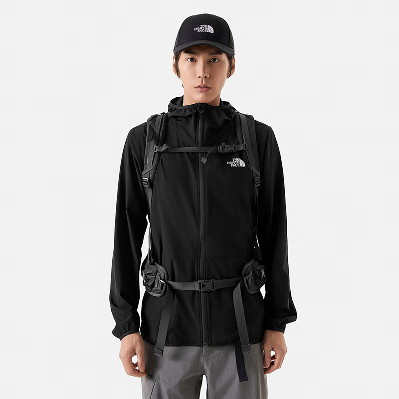 THE NORTH FACE 北面 防晒衣男户外皮肤衣防风夹克风衣春7WCY 黑色/JK3 L 488元