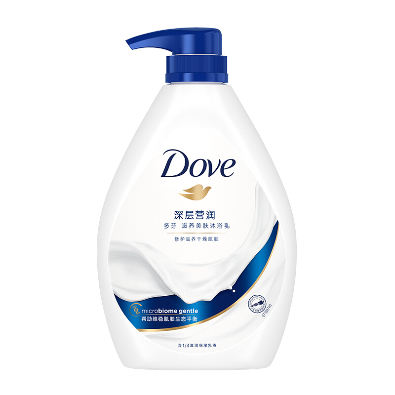 Dove 多芬 沐浴露滋养水润美肤沐浴乳 深层营润1kg+300g 28.65元