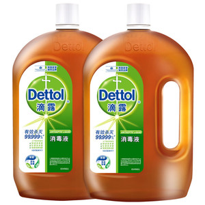 Dettol 滴露 消毒液消毒水衣物除菌液 衣服洗衣机地板杀菌消毒剂喷雾非84酒精 1.8Lx2瓶