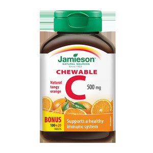 jamieson健美生维生素c片美白淡斑天然维他命c咀嚼片儿童维C成人