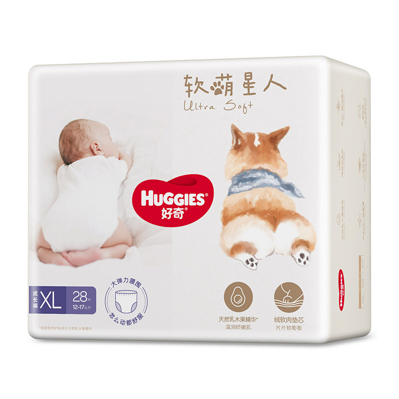 HUGGIES 好奇 软萌星人系列 拉拉裤 XL28片（尺码任选） 41.9元