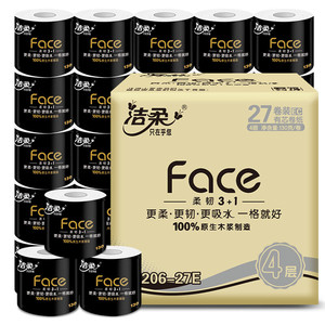 C&S 洁柔 Face系列 卷纸 4层130g27卷