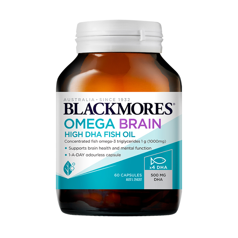 BLACKMORES澳佳宝深海脑铂金DHA鱼油omega3软胶囊保健品4倍高浓度 126元