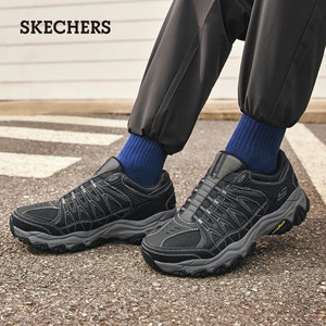 Skechers斯凯奇2024新款秋季男鞋复古户外鞋厚底一脚蹬运动休闲鞋