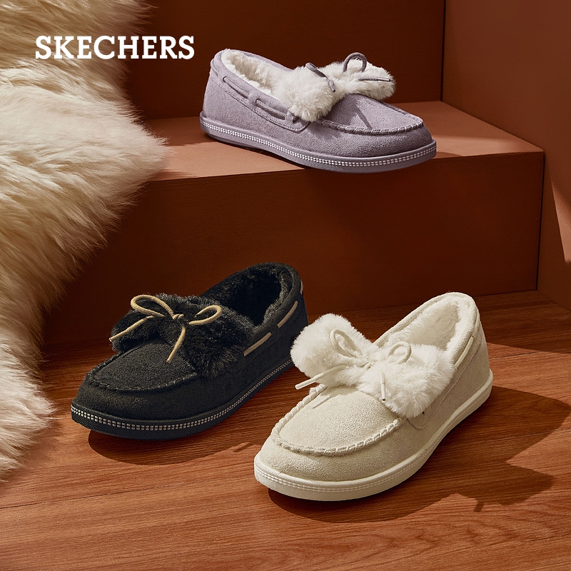 Skechers斯凯奇奶贝鞋秋冬季女鞋加绒毛毛鞋软底单鞋豆豆鞋休闲鞋 269元