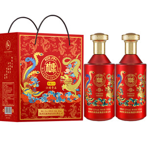 白水杜康浓香型白酒52度500ml*2瓶纯粮酿造礼盒装婚庆春节送礼