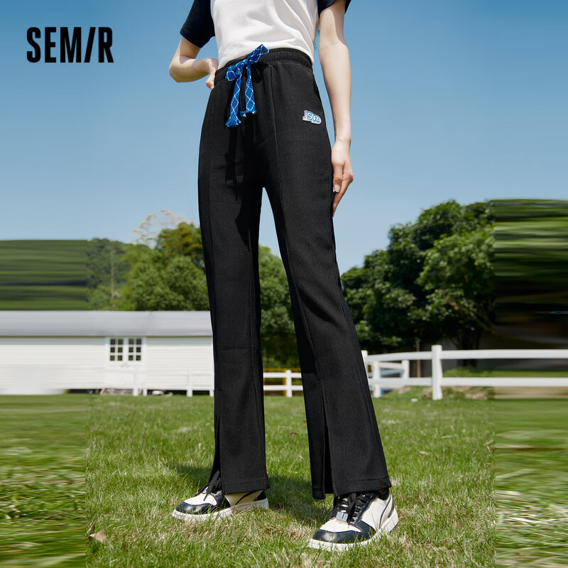 Semir 森马 休闲裤女肌理个性慵懒风女裤夏季显瘦裤子 A款 19.91元