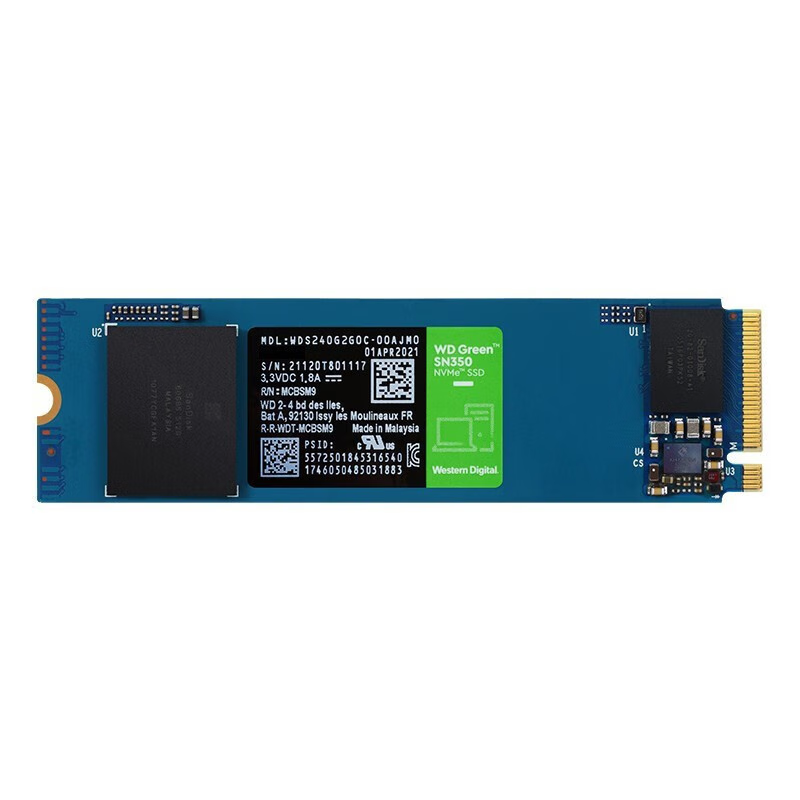 百亿补贴：Western Digital 西部数据 SN350 M.2 NVMe 固态硬盘 500GB（PCIe 3.0） 209元