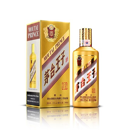 MOUTAI 茅台 金王子酒 53%vol 酱香型白酒 500ml 单瓶装 204.33元