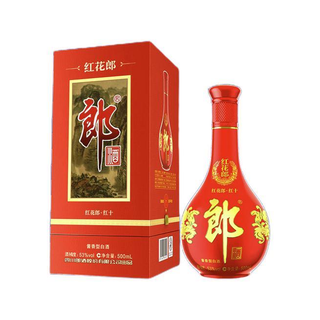 LANGJIU 郎酒 红花郎 红10 第四代 53%vol 酱香型白酒 500ml 单瓶装 255.26元