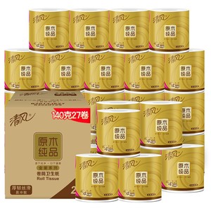 Breeze 清风 原木金装 卷纸 4层140g27卷