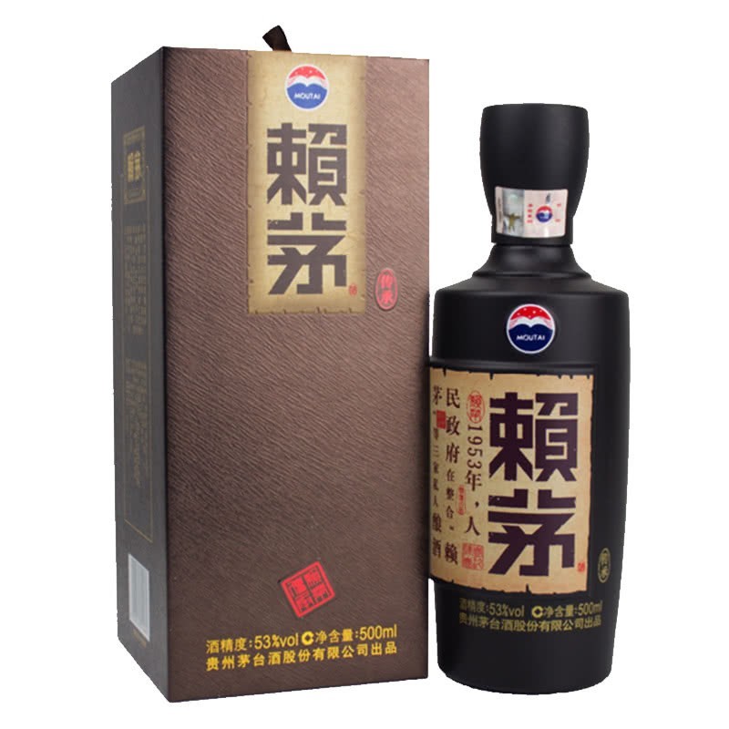 MOUTAI 茅台 赖茅酒 传承棕 53%vol 酱香型白酒 500ml 单瓶装 272.5元