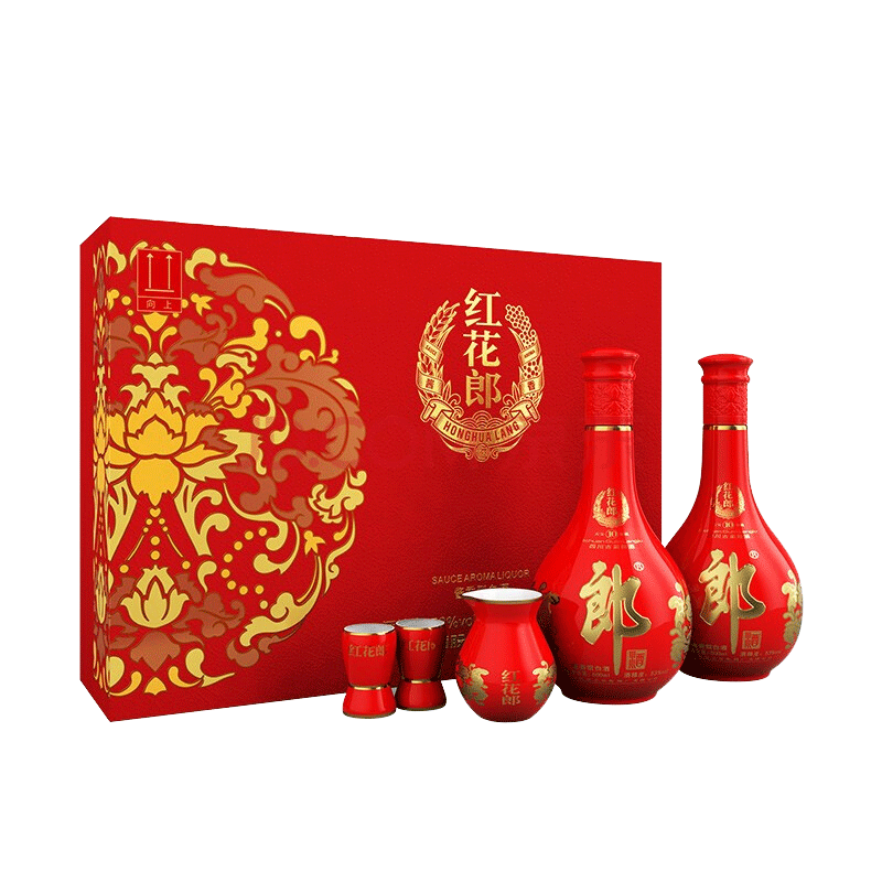 LANGJIU 郎酒 红花郎十双瓶礼盒 53度 500mL 2瓶 495.51元