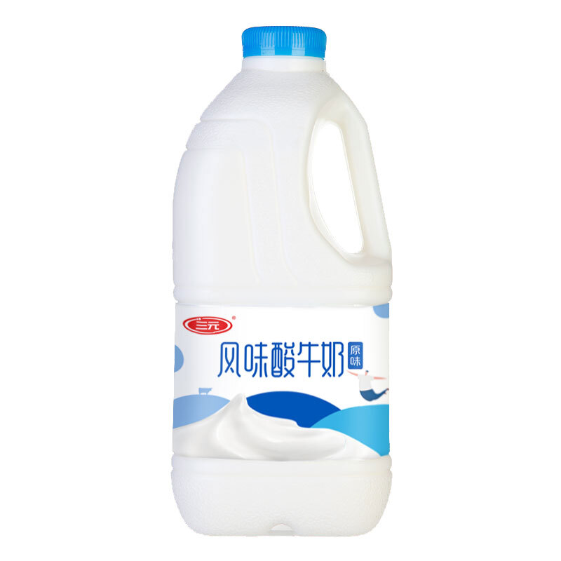 SANYUAN 三元 风味酸牛奶 原味 1.8kg 13.27元