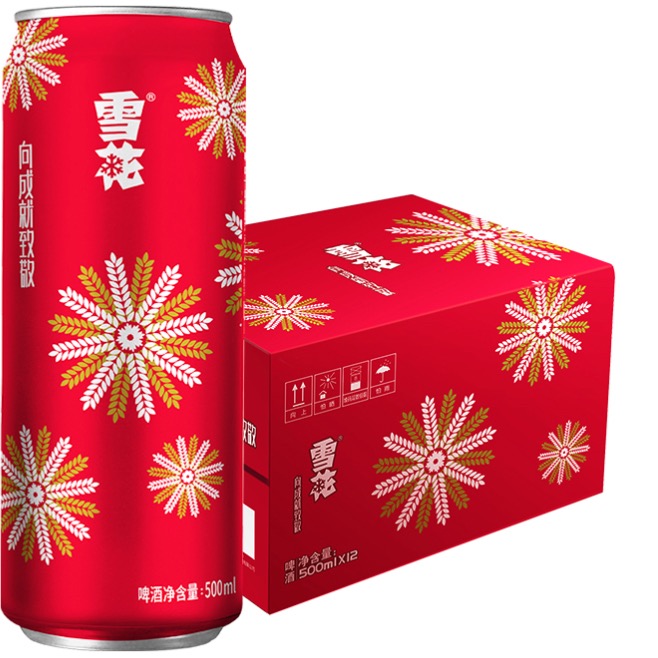 SNOWBEER 雪花 啤酒 节庆红罐 500ml*12听 32.31元