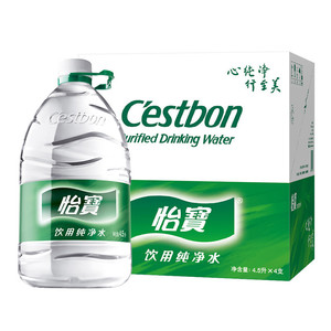 C'estbon 怡宝 纯净水4.5L*4瓶整箱大桶装饮用水 泡茶 煲