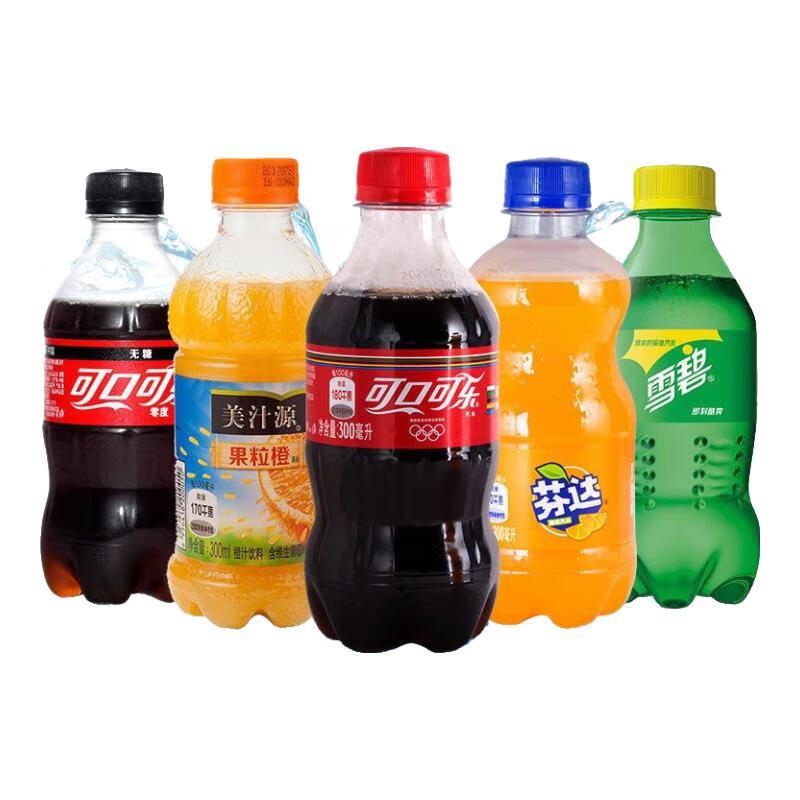 Coca-Cola 可口可乐 可选规格300ml/瓶瓶装 可口可乐小瓶碳酸饮料批发聚会 可口可乐300ml*6瓶装 15.9元