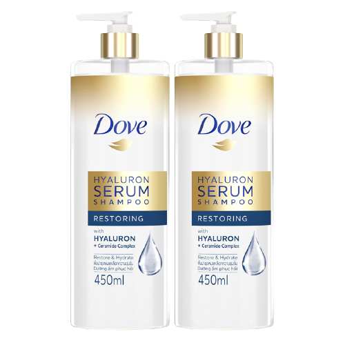 Dove 多芬 洗发水450ml*2玻尿酸滋养修护改善毛躁男女士洗发套装 32元