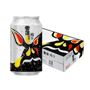 SNOWBEER 雪花 啤酒（Snowbeer）纯9 330ml*24听 口感清爽 轻松畅饮 中秋送礼