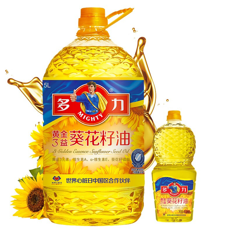 MIGHTY 多力 黄金三益 葵花籽油 5L 86.9元