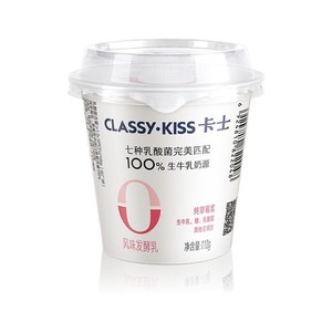 CLASSY·KISS 卡士 CLASSY.KISS 卡士 无添加草莓味酸奶 110g*6杯