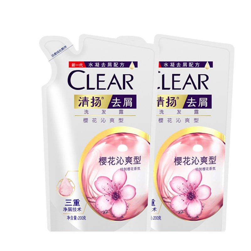 CLEAR 清扬 洗发露 净爽去屑樱花持久留香 200g*2袋 12.5元