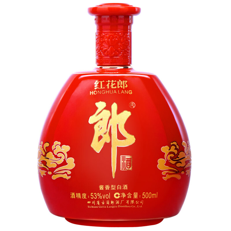 LANGJIU 郎酒 红花郎 红钻 53%vol 酱香型白酒 500ml 单瓶装 298元