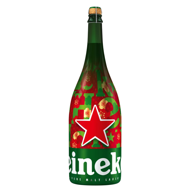 Heineken 喜力 经典拉格 香槟瓶啤酒 1.5L 单瓶装（拍3赠1） 65.68元