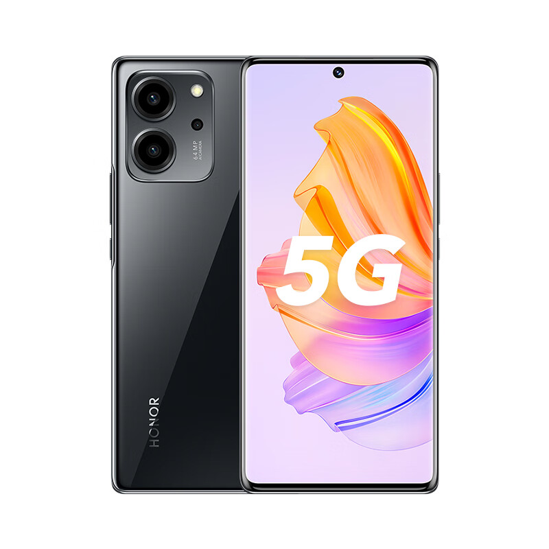 HONOR 荣耀 80 SE 10.7亿色轻薄双曲屏 3200万Al美颜自拍 66W超级快充 5G 8GB+256GB 亮黑色 1429元