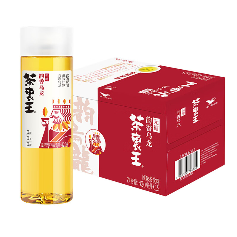 Uni-President 统一 茶里王 无糖茶 冻顶乌龙 420ml*15瓶 乌龙茶 29.99元