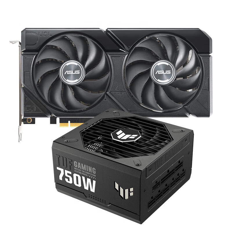 ASUS 华硕 Dual RTX4070S O12G EVO显卡+TUF-GAMING-750G装弹手金牌全模组电源原生ATX3.0 5799元