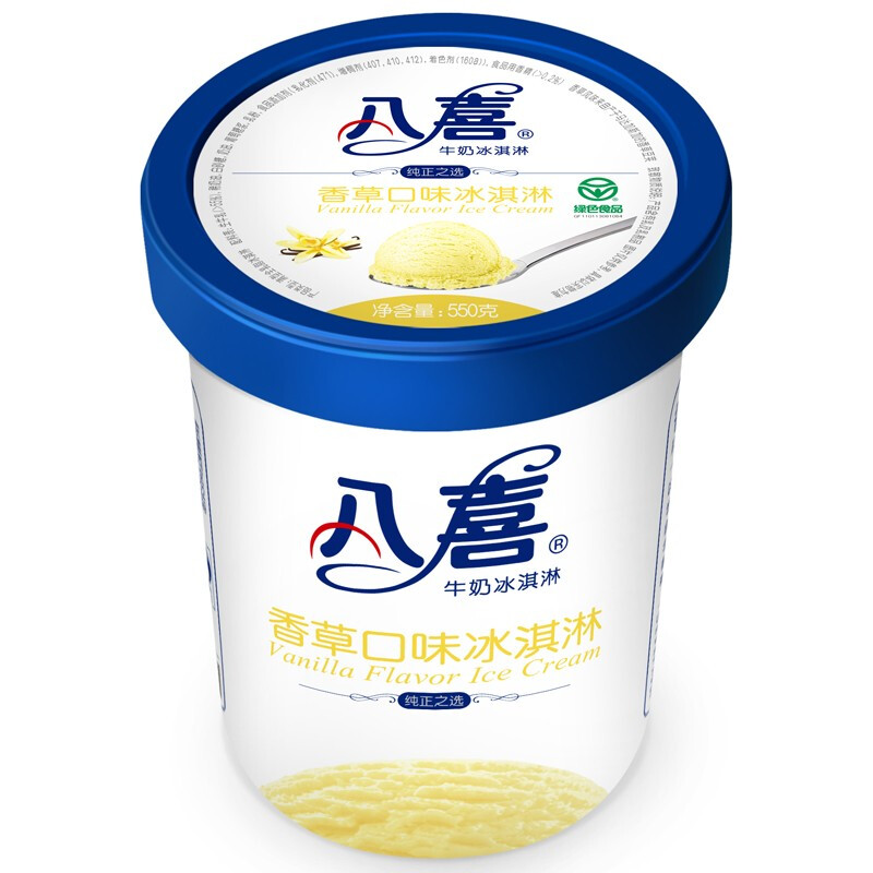 BAXY 八喜 牛奶冰淇淋 香草口味 550g 23.07元