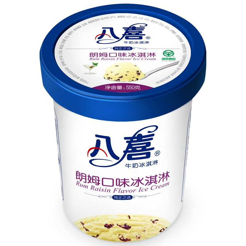 BAXY 八喜 牛奶冰淇淋 朗姆口味 550g 23.07元