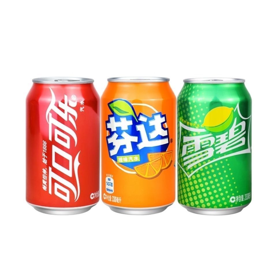 Coca-Cola 可口可乐 雪碧/芬达橙330ml*24罐装可乐胖罐碳酸饮料整箱正品包邮 23.9元