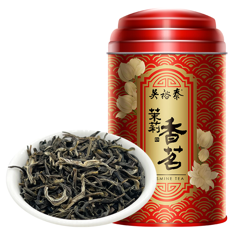 WUYUTAI TEA 吴裕泰 茉莉花茶 茉莉香茗 浓香型特种100g 七窨芽叶醇香 罐装 43.33元